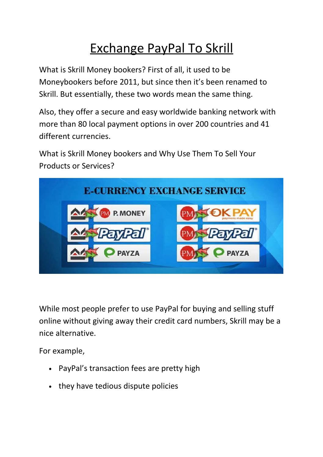 Sending Money From PayPal To Skrill? Beware The Fees