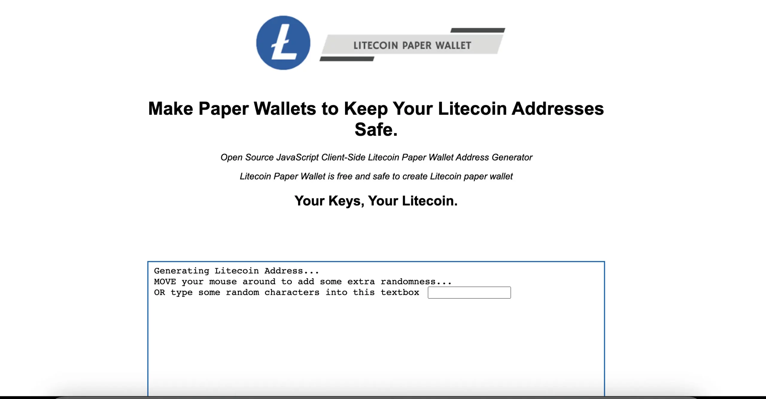 GitHub - fortesp/litecoinaddress: Litecoin Wallet Address Generator