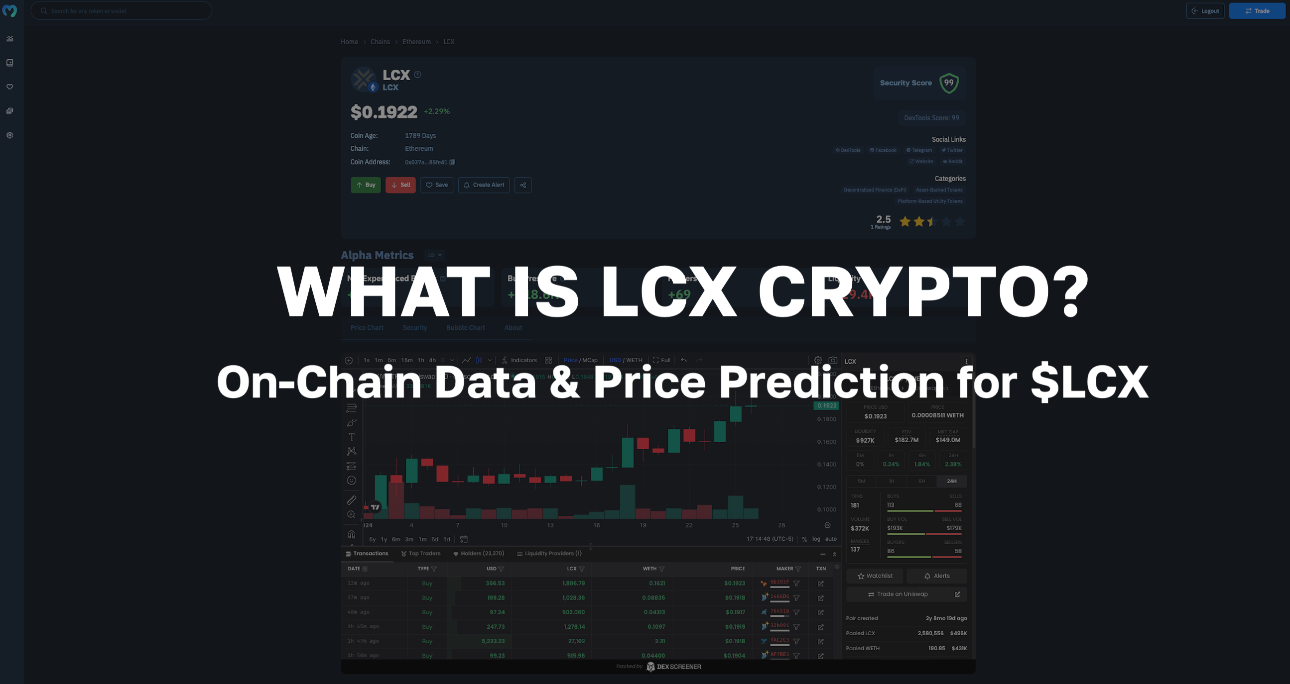 LCX price today, LCX to USD live price, marketcap and chart | CoinMarketCap