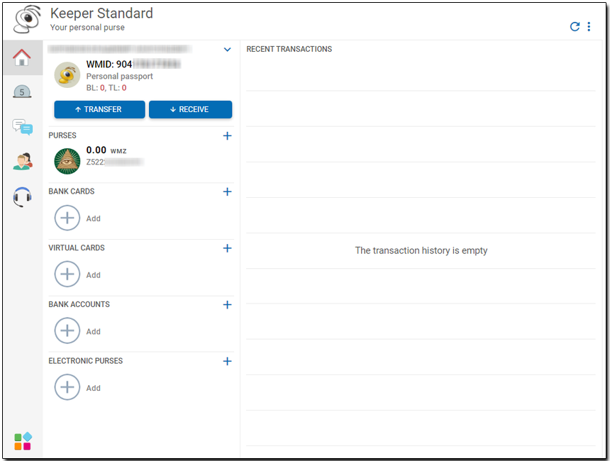 Payments from a WebMoney wallet to a bank account