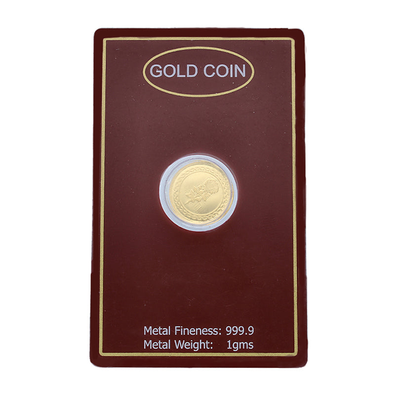 1GM Pure 24K Gold Coin Online with Live Rate & Free Delivery