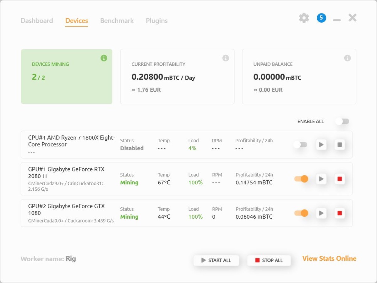 CPU/GPU Mining | NiceHash