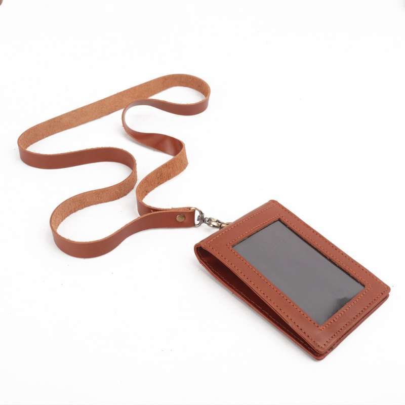 Brown Leather Card Holder With ID Window By Yoshi