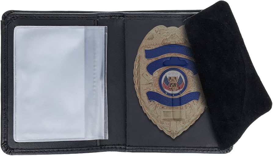 Badge Wallets for Law Enforcement, Police , FBI Handmade in the USA – Bull Sheath Leather