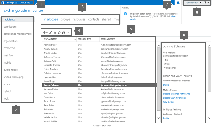 Exchange admin center in Exchange Server | Microsoft Learn