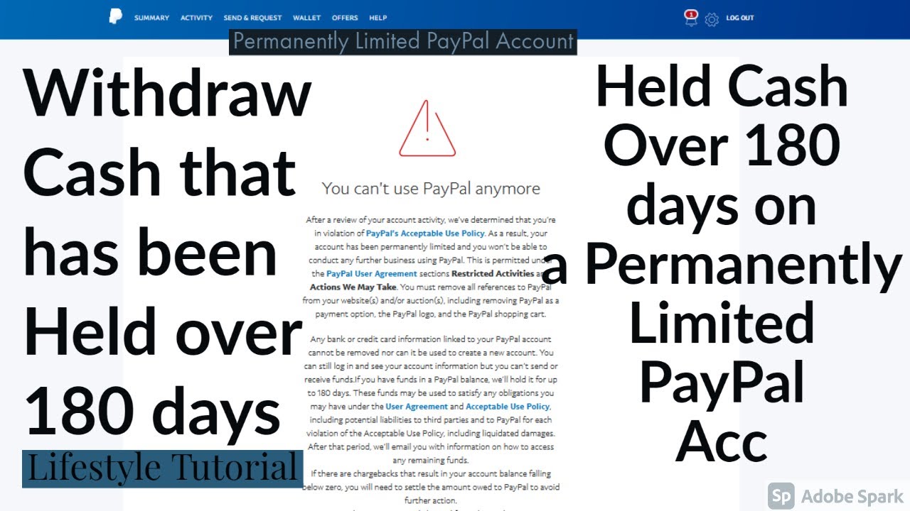 Withdrawing Funds From a Limited PayPal Account