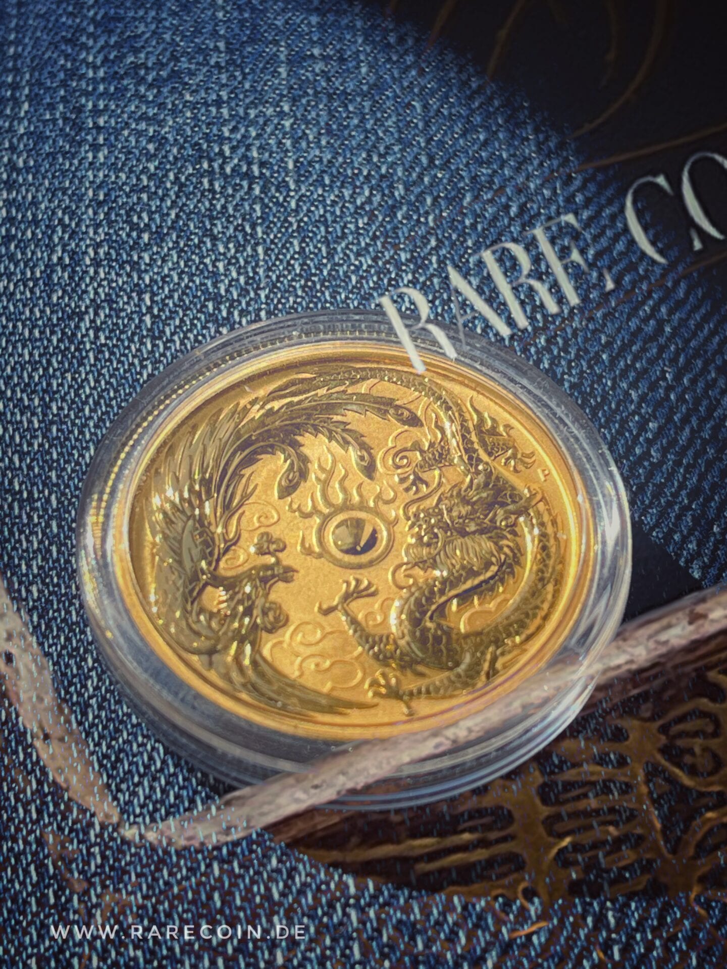 1 Ounce Gold Dragon Phoenix Coin