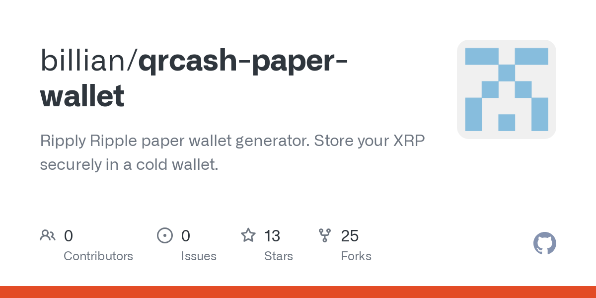 GitHub - Bithomp/xrp-paper-wallet: XRP paper wallet for xrp cold storage