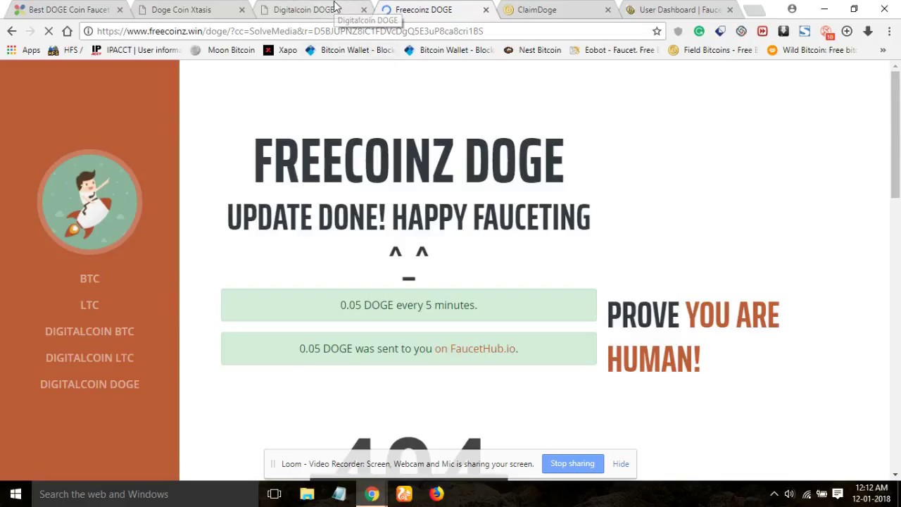 faucet cryptomoedas - DOGE