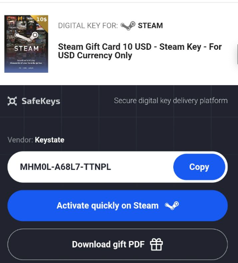 Steam Card | Immediate Email Delivery