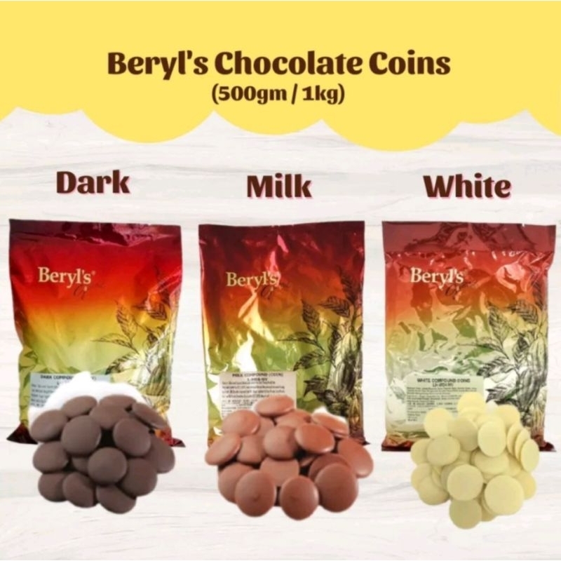 Beryl's Chocolate Coin g, Milk & Dark Chocolate Coin - by Azim Bakery BCH Rawang