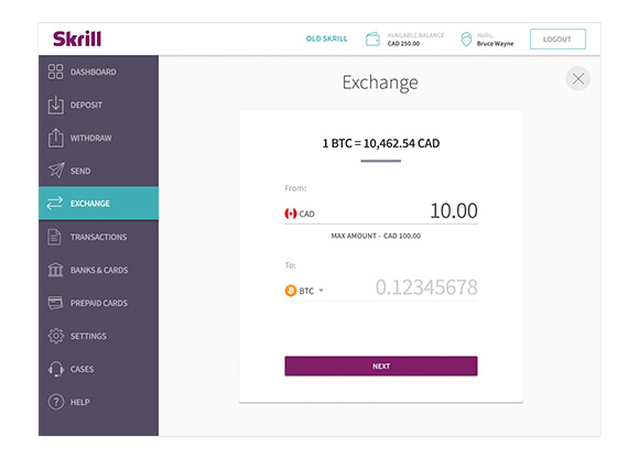 Exchange Bitcoin (BTC) to Skrill USD  where is the best exchange rate?