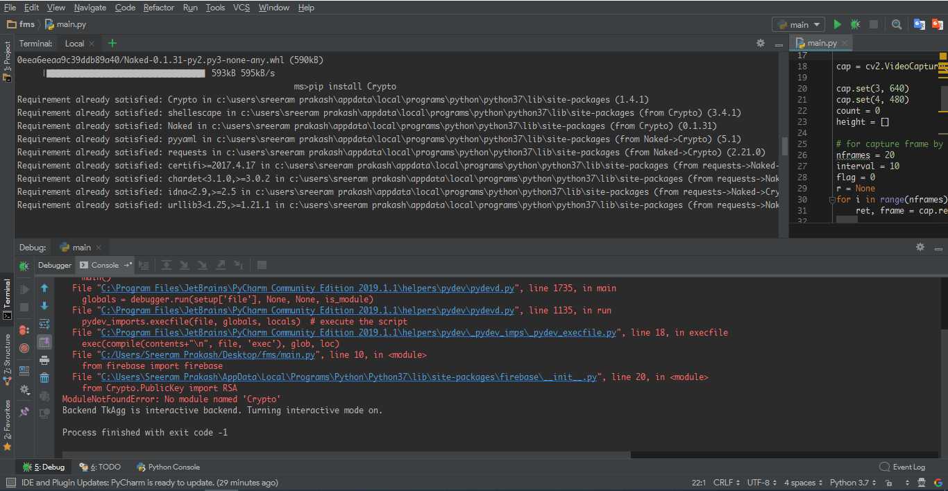 Modulenotfounderror: No Module named cryptodome ( Solved )