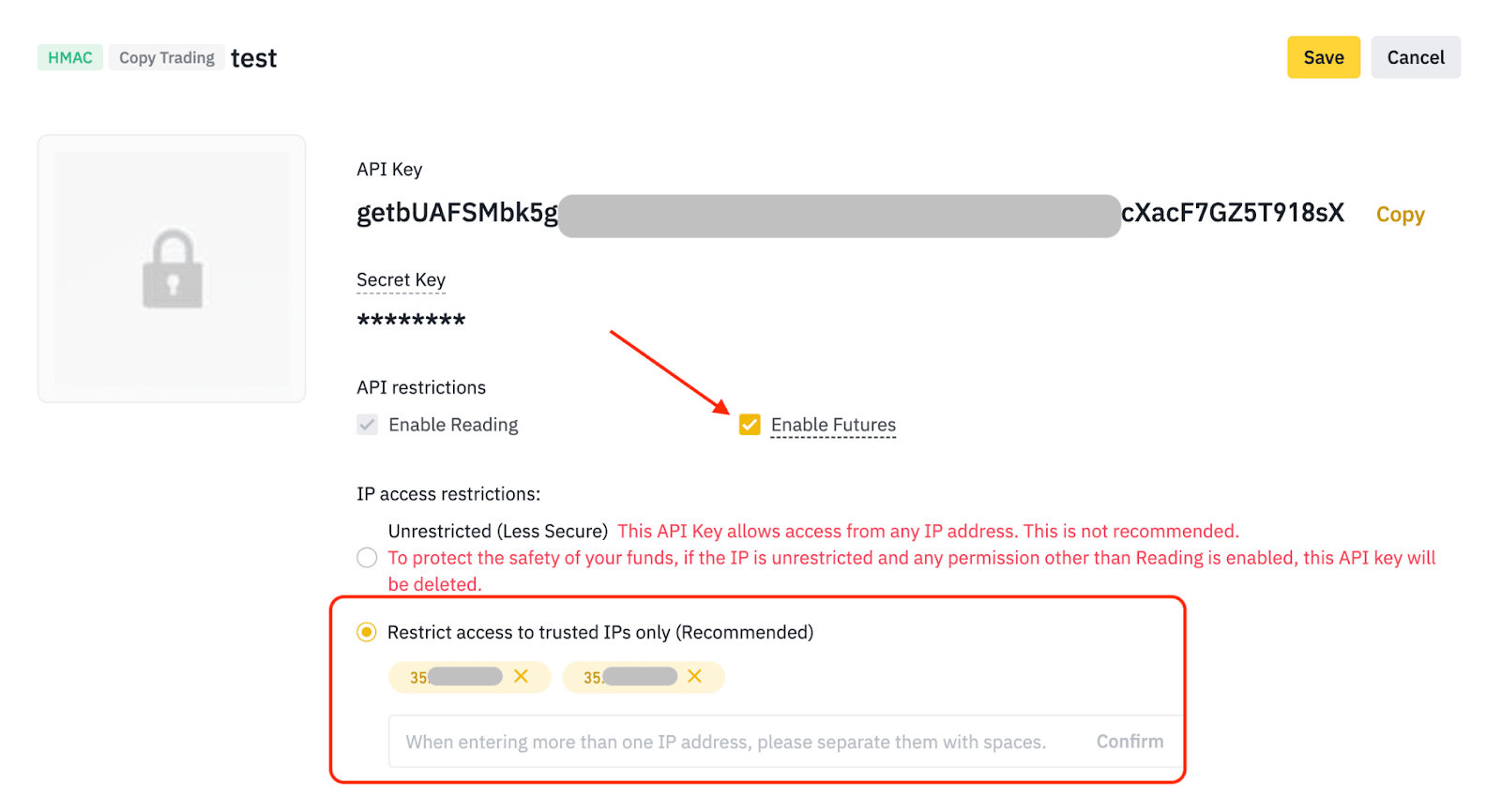 Binance Spot Test Network