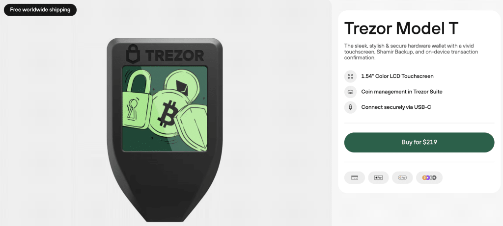 Trezor One and Model T Supported Crypto ( Updated)