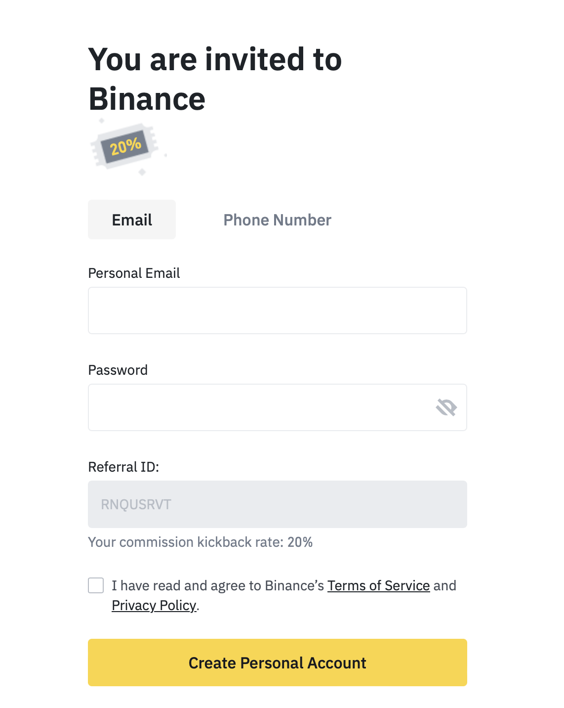 Binance Referral ID in ASYQFPUG (20% OFF + bonus)