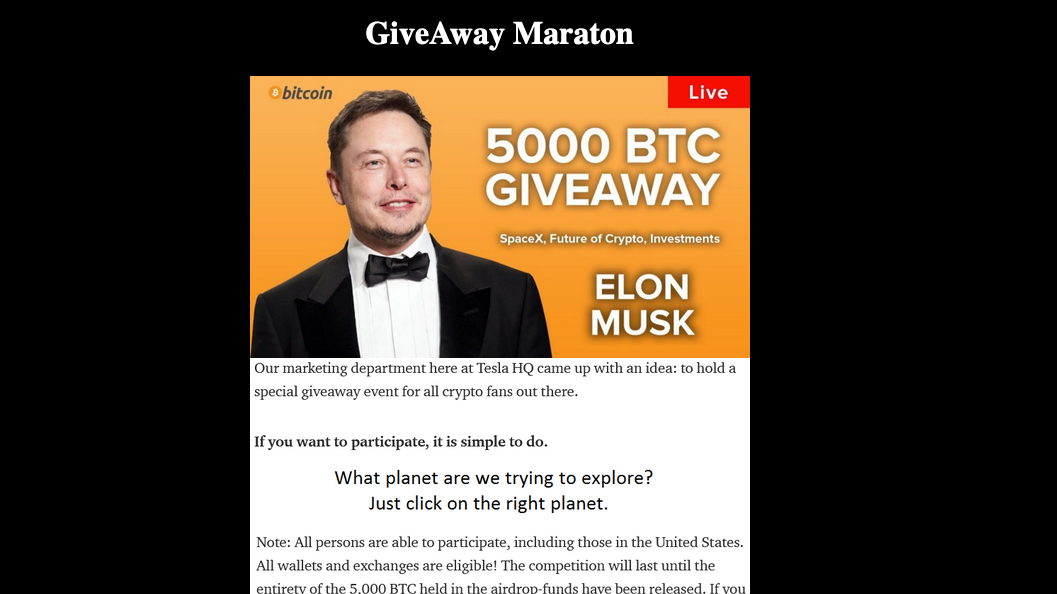 TikTok Flooded By Elon Musk Cryptocurrency Giveaway Scams Gridinsoft Blog