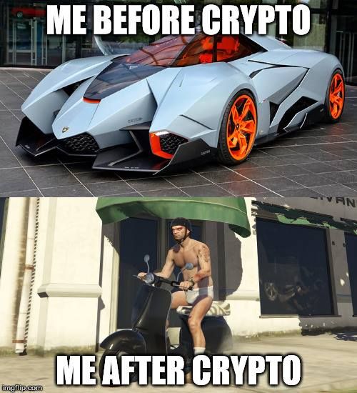 2 seconds after buying crypto - where lambo apes meme - Keep Meme