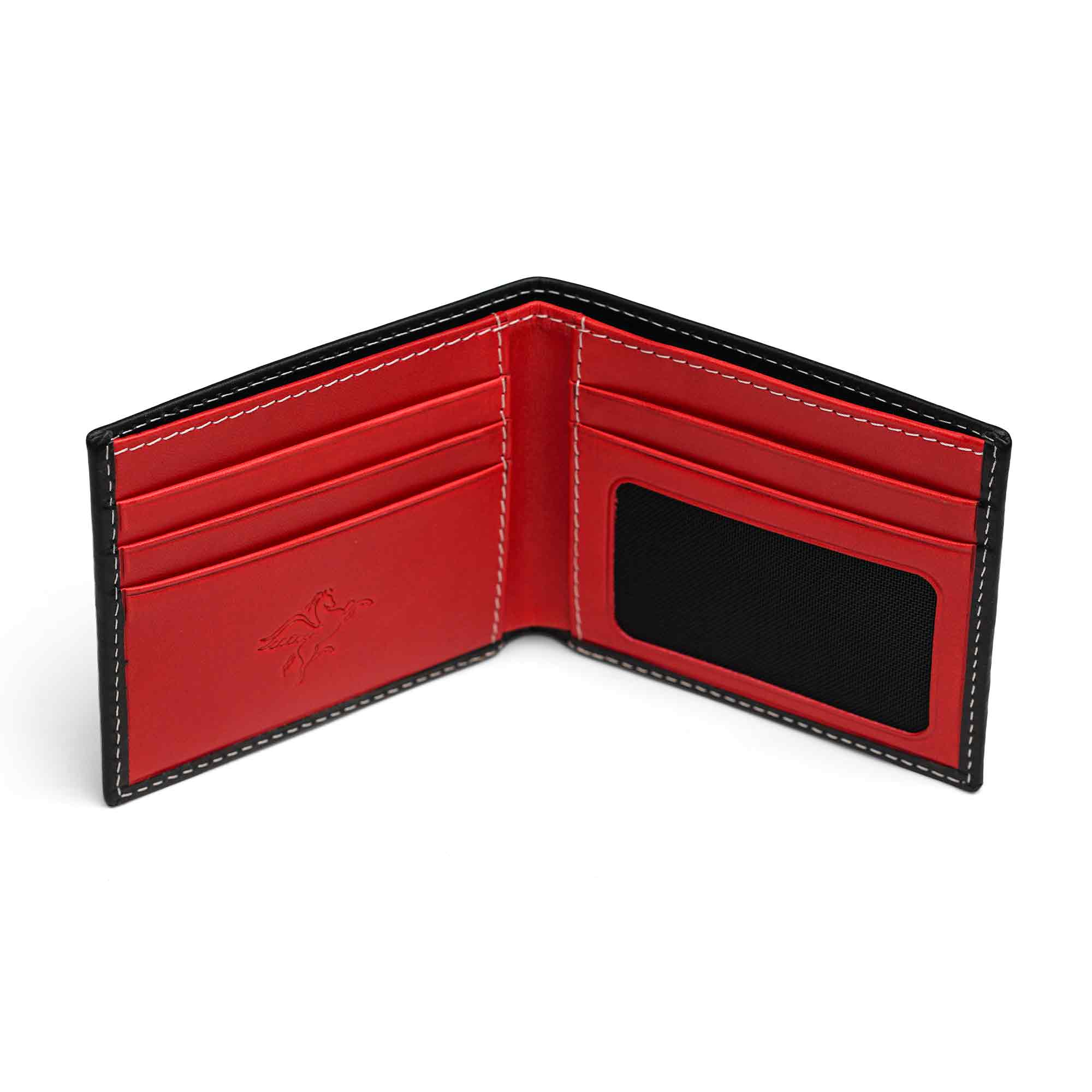 Black Leather Wallet with Red Interior – Peyman Umay