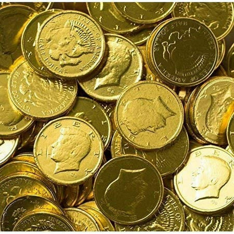 Milk Chocolate Coins, Gold Half Dollar Chocolate Coins | Fruidles