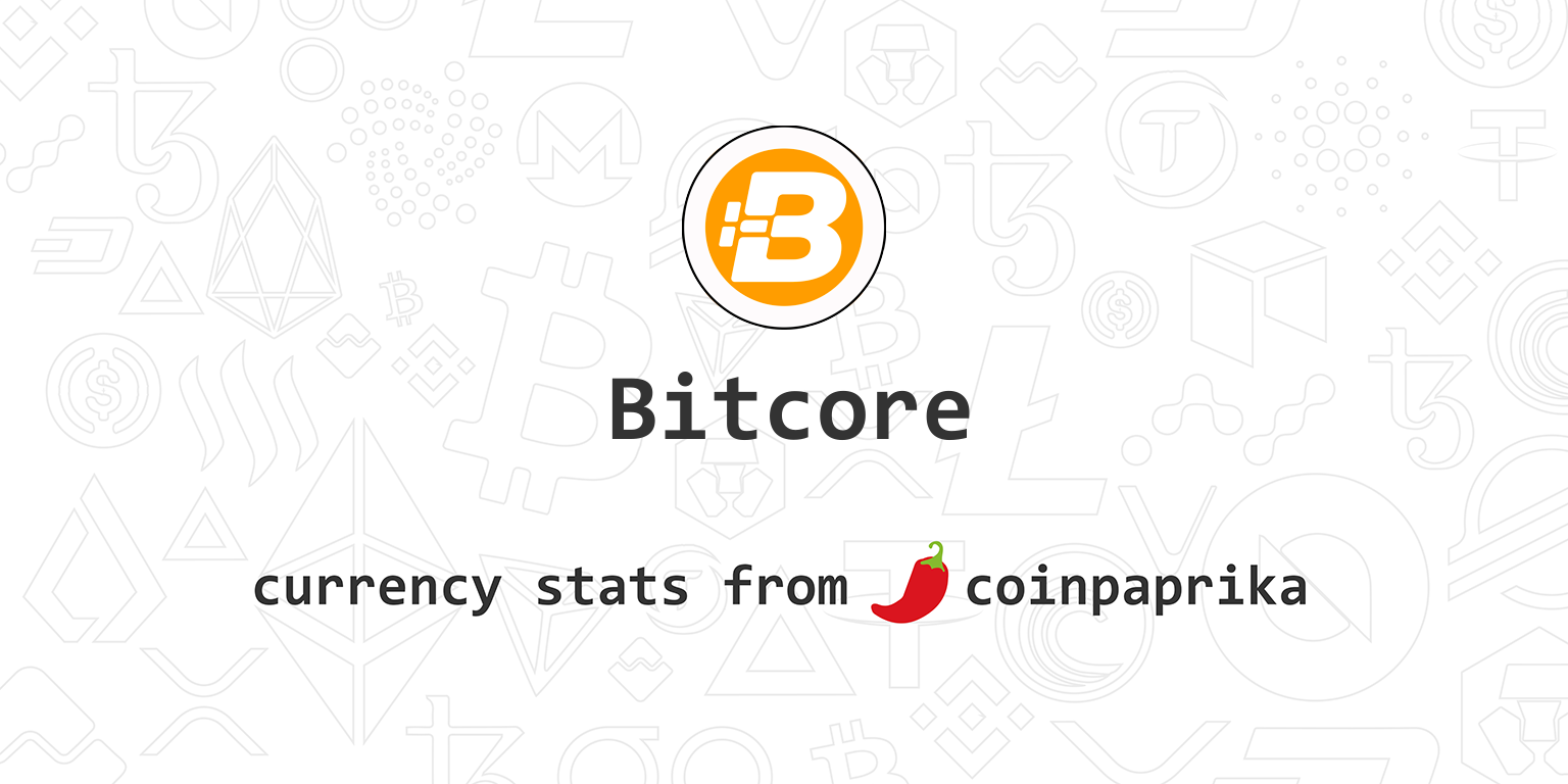 Bitcore price now, Live BTX price, marketcap, chart, and info | CoinCarp