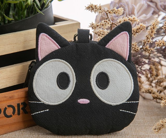 Cat coin purse navy & sun yellow – Honey & Toast