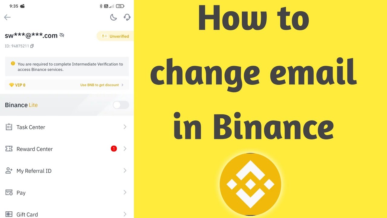 Change Email Address | Binance TR