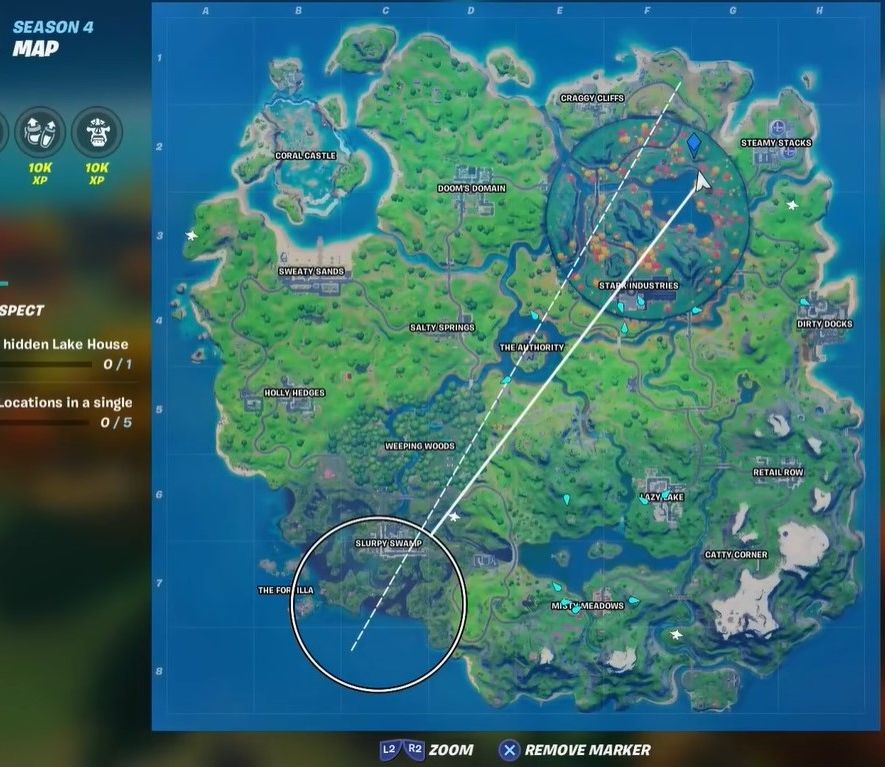 Fortnite Season 5: Week 8 XP Coins Locations - Millenium