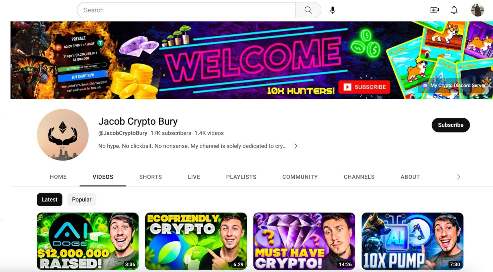 List of Top Crypto YouTubers []