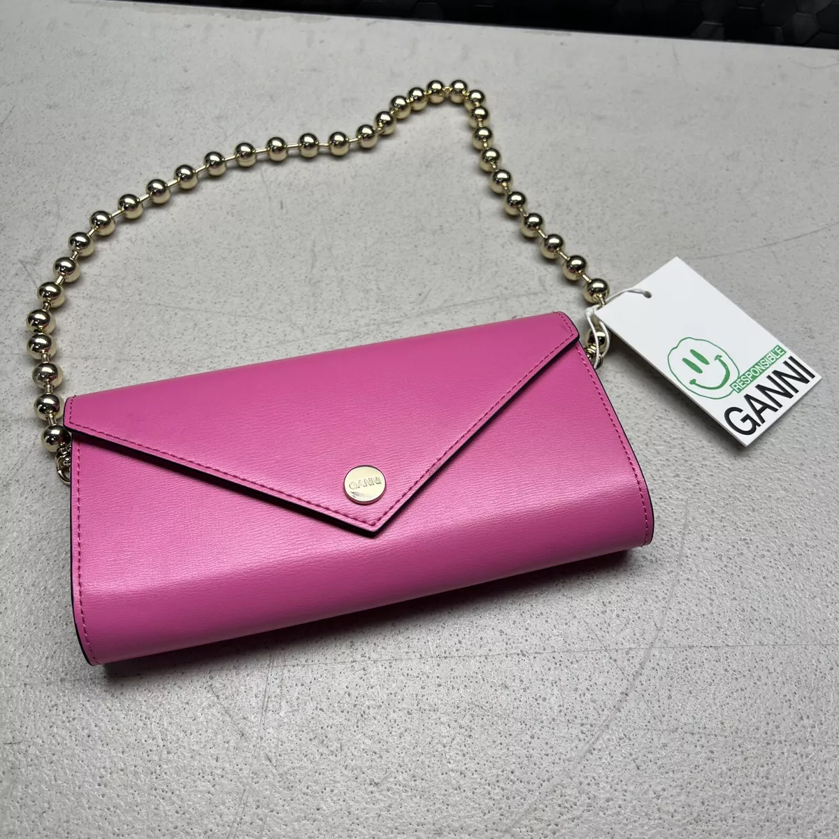 Yves Saint Laurent Pink Quilted Leather Small Envelope Wallet - Yoogi's Closet