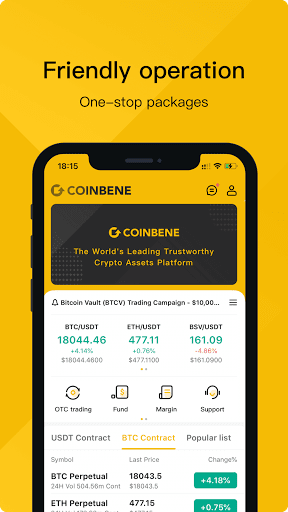 CoinBene Crypto Prices, Trade Volume, Spot & Trading Pairs