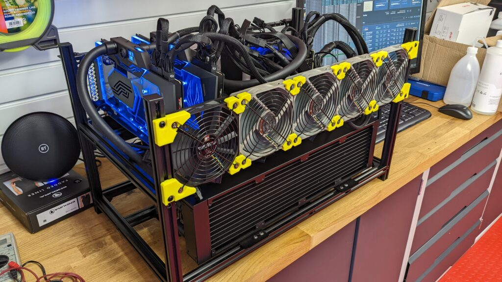 Water Cooling a 6 GPU mining rig | 1001fish.ru