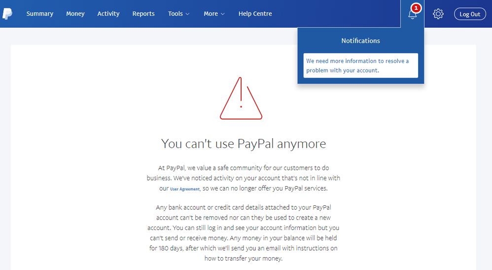 How do I remove a limitation from my account? | PayPal LU