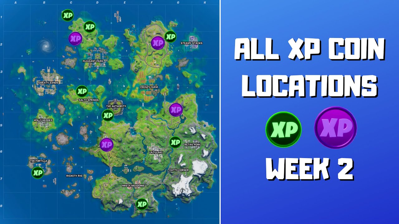 Fortnite Season 3 XP Coin Locations - Maps for All Weeks! - Pro Game Guides