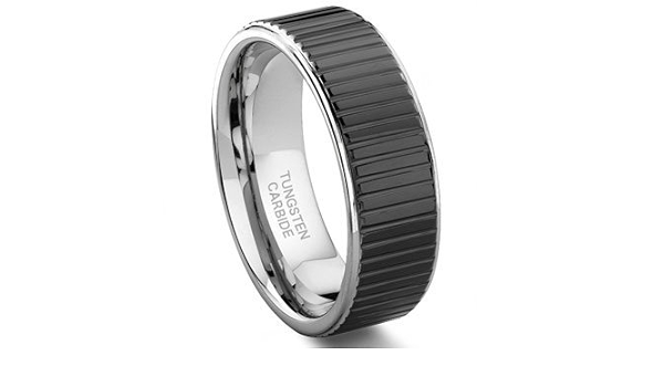 Tungsten Meteorite Ring Tungsten Carbide Ring - Gold band with Meteori – Daves Coin Jewelry