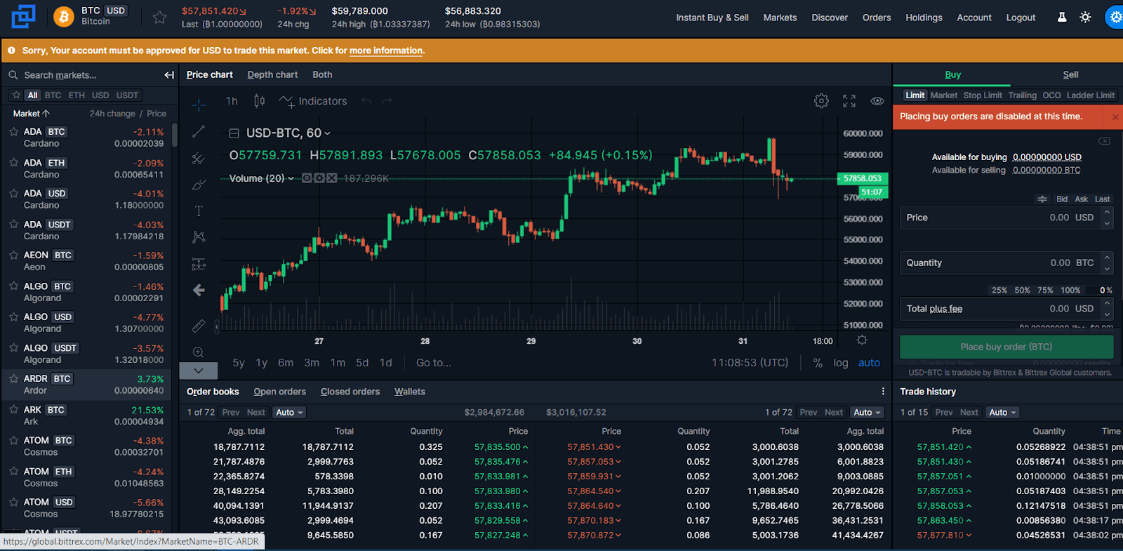 Bittrex Trading Bot