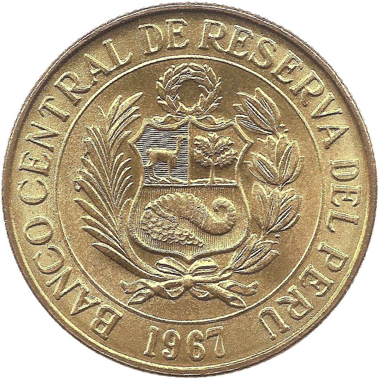 Sol de oro: coin from Republic of Peru ()