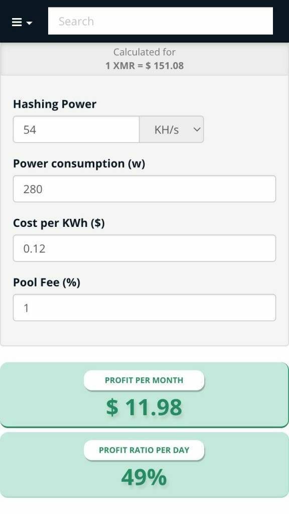 Mining calculator for CPUs - 1001fish.ru