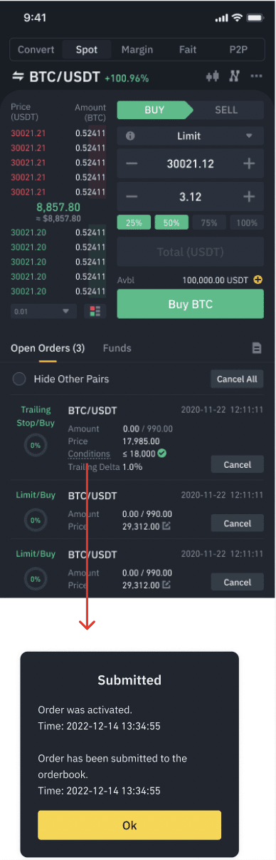 Market Order Trailing Stop - Futures API - Binance Developer Community