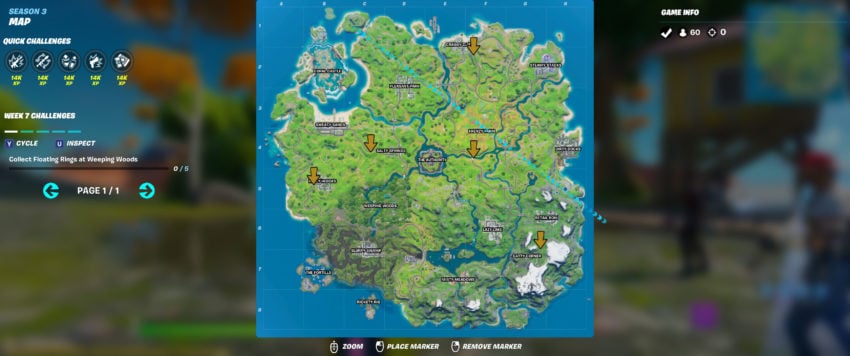 Fortnite Season 5: Week 8 XP Coins Locations - Millenium