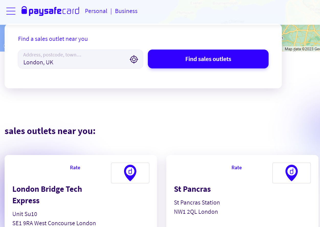 paysafecard - looking for sales outlets | English