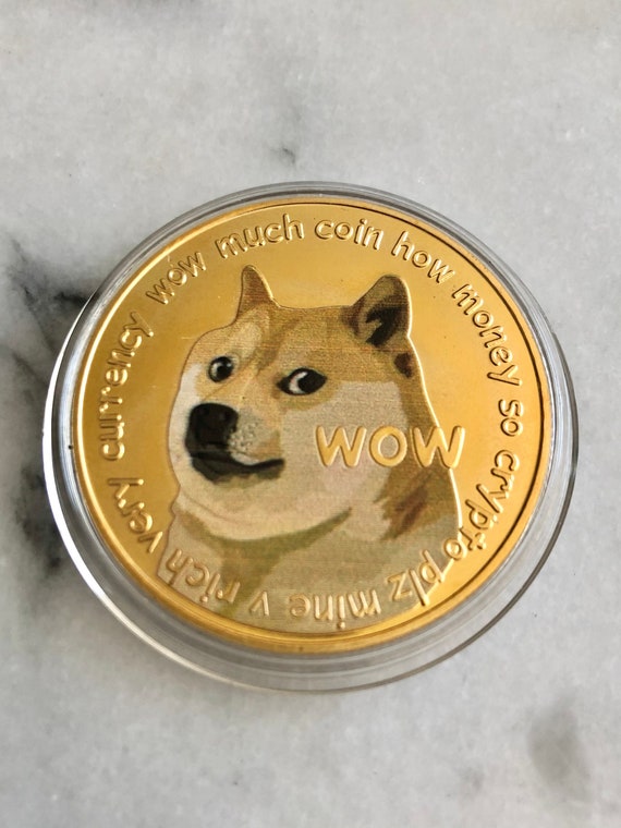 Dogecoin (Doge) Physical Crypto Coin – Conejo Valley Stamp & Coin