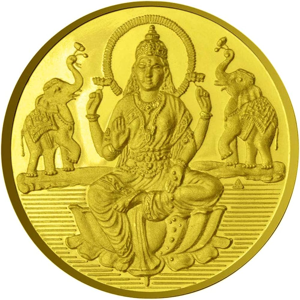 Goddess Lakshmi 4 Gram Yellow Gold Coin