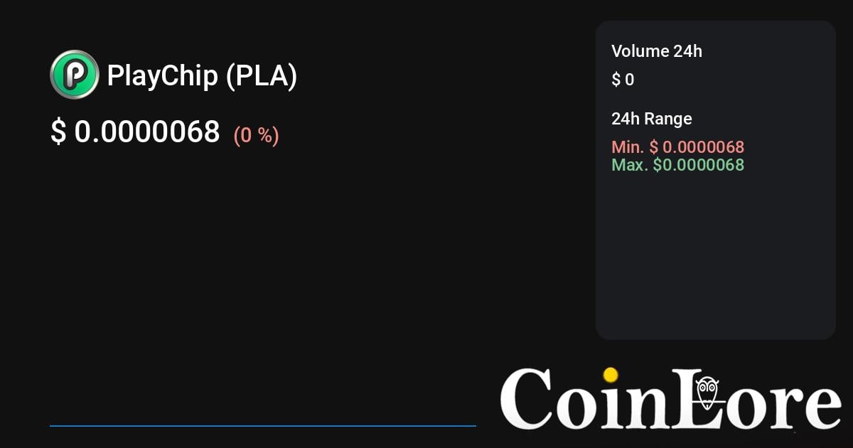 PlayChip (PLA) price, market cap | $ | Chart | COIN