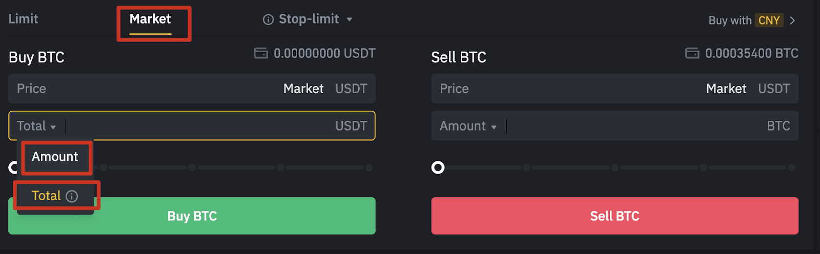 Binance types of orders