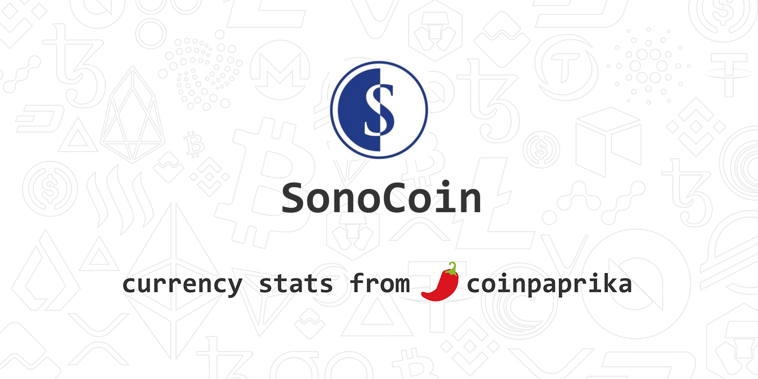 CoinMarketCap | SonoCoin price today, SONO to USD live price, marketcap and chart