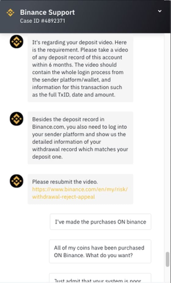 Algo deposit problem from Binance to Coinlist - Algorand