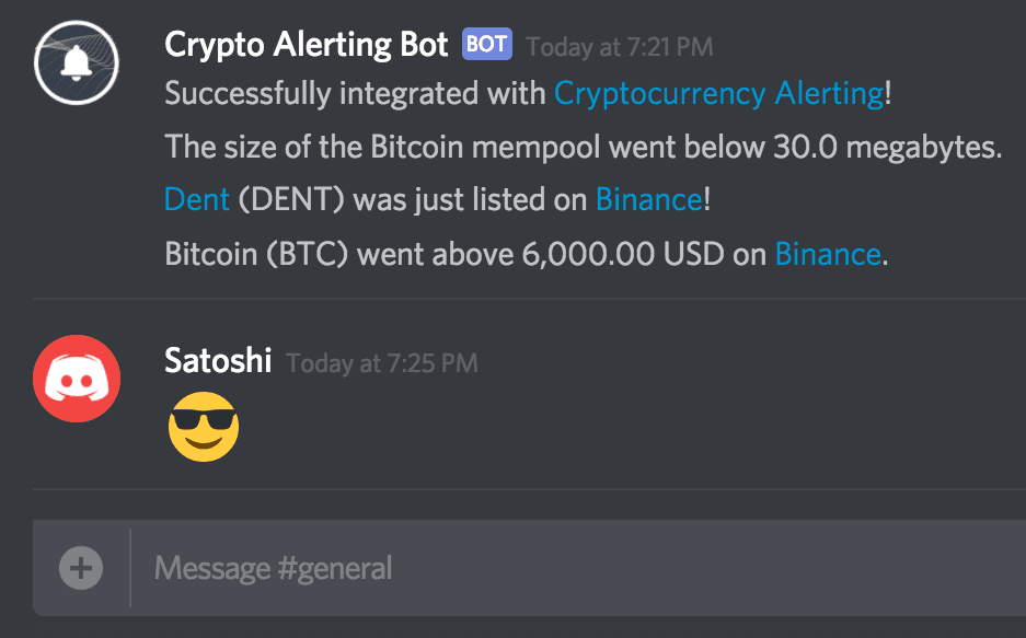 Telegram Bot For Bitcoin & Crypto Notifications - Cryptocurrency Alerting