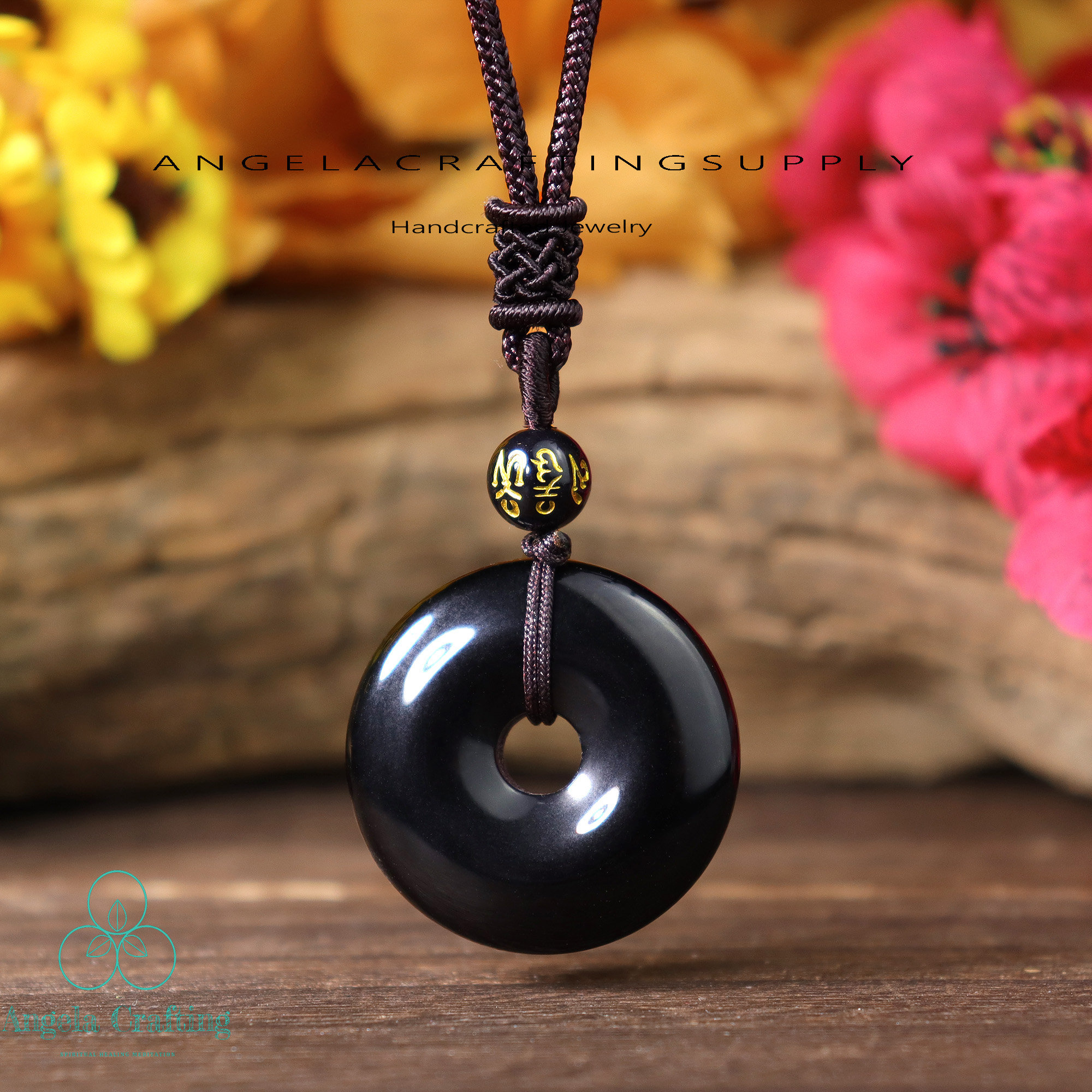 Hz Hexagon Coin Necklace — Obsidian – Mystech Canada