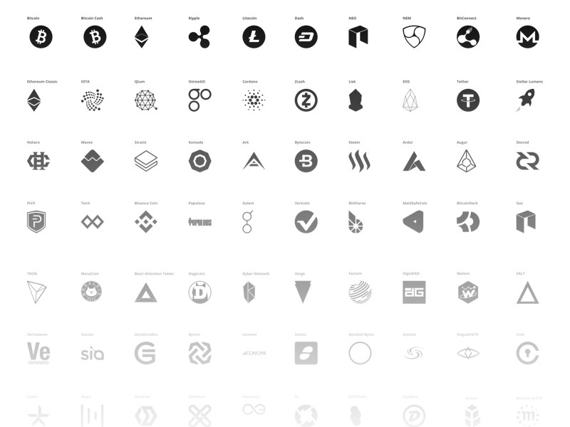 Free Cryptocurrency Icon Packs, Vector Crypto Icons - Designmodo